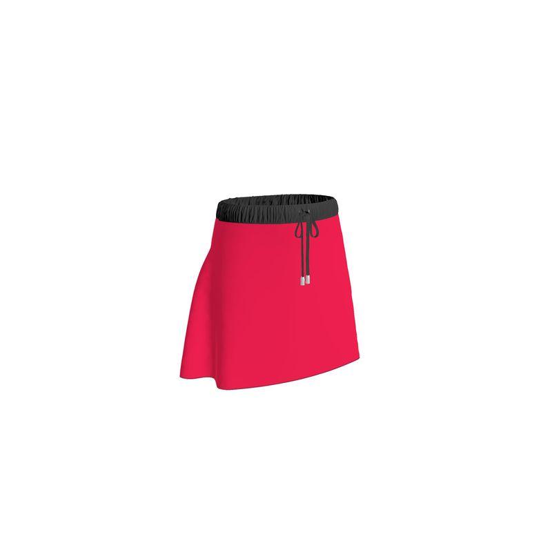 Pena Radical Red Elastic Waist Tie Mini Skirt - Blissfully Brand