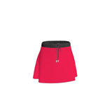 Pena Radical Red Elastic Waist Tie Flare Mini Skirt Bright Vibrant Bold Solid Plus Size Coordinate Handmade in England Crepe Muslin