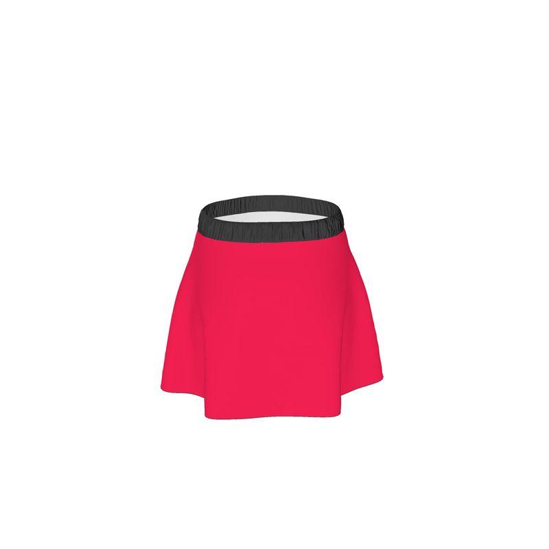 Pena Radical Red Elastic Waist Tie Mini Skirt - Blissfully Brand