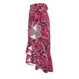 Pena Wrap Long Flounce Skirt - Blissfully Brand