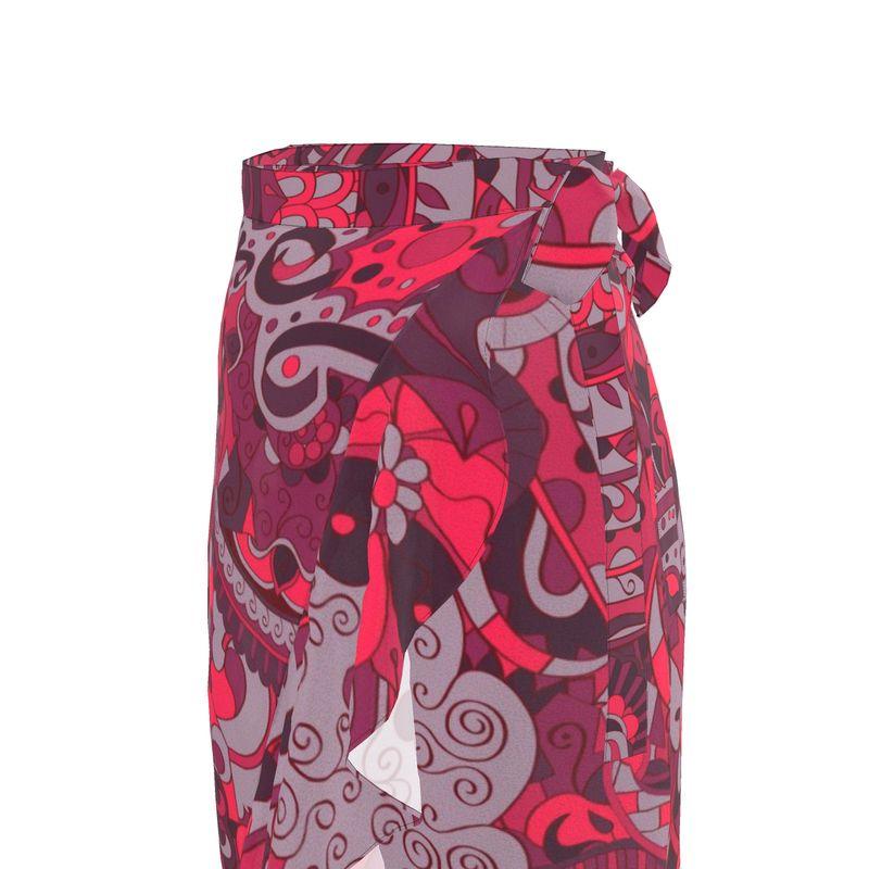 Pena Wrap Long Flounce Skirt - Blissfully Brand