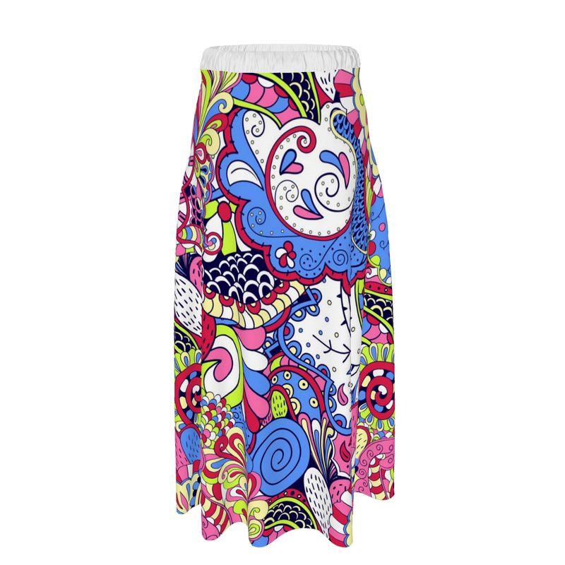 Sechia Elastic Waist Tie Maxi Skirt - Blissfully Brand