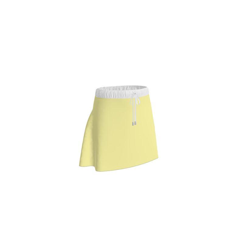 Sechia Drover Yellow Elastic Waist Tie Mini Skirt - Blissfully Brand