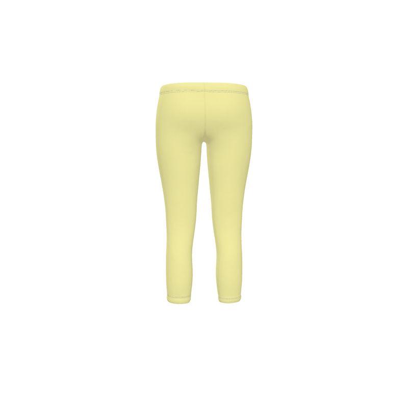 Sechia Drover Yellow LYCRA® Capri Mid-Rise Leggings - Blissfully Brand