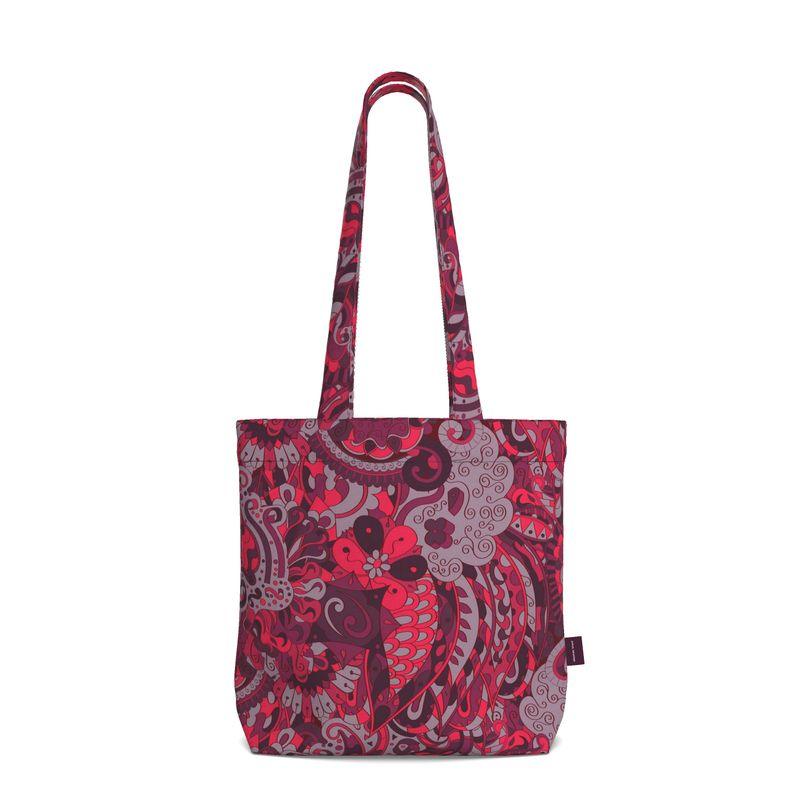 Pena Everyday Large Cotton Tote - Red Violet Psychedelic Paisley ...