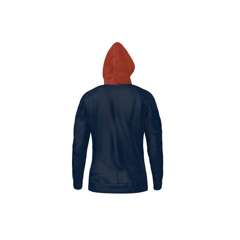 Ebisa Blue & Orange Hoodie Zip Jacket - Blissfully Brand