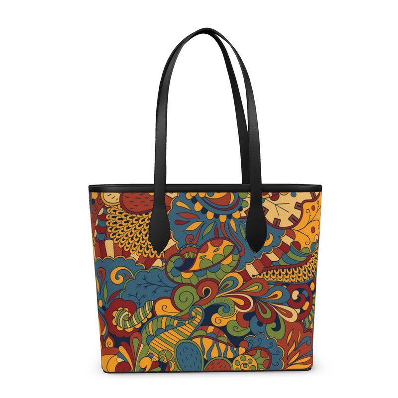 Ebisa Leather Shopper Tote - Blissfully Brand
