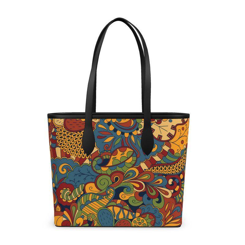 Ebisa Leather Shopper Tote - Blissfully Brand