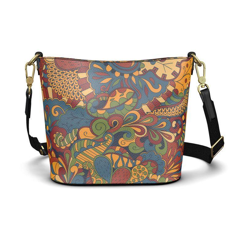 Ebisa Larger Leather Bucket Tote - Blissfully Brand