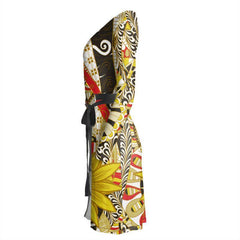 Merina Wrap Mini Dress - London Bliss Collection - Printed - (Available in Sizes XXS,XS,S,M,L,XL,2XL)