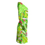 Midori Wrap Mini Dress - London Bliss Collection - Printed - (Available in Sizes XXS,XS,S,M,L,XL,2XL)