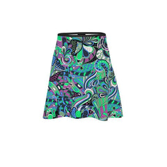 Nela Knee Length Skater Skirt - Blissfully Brand