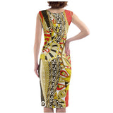 Merina Bodycon Midi Dress - London Bliss Collection - Print - Sizes XS, S, M, L, XL, 2XL, 3XL, 4XL - Plus Sizes - Made in England