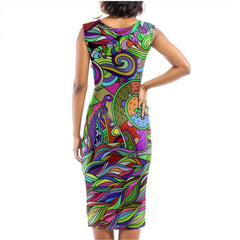 Eranas Bodycon Split Leg Midi Dress - Blissfully Brand