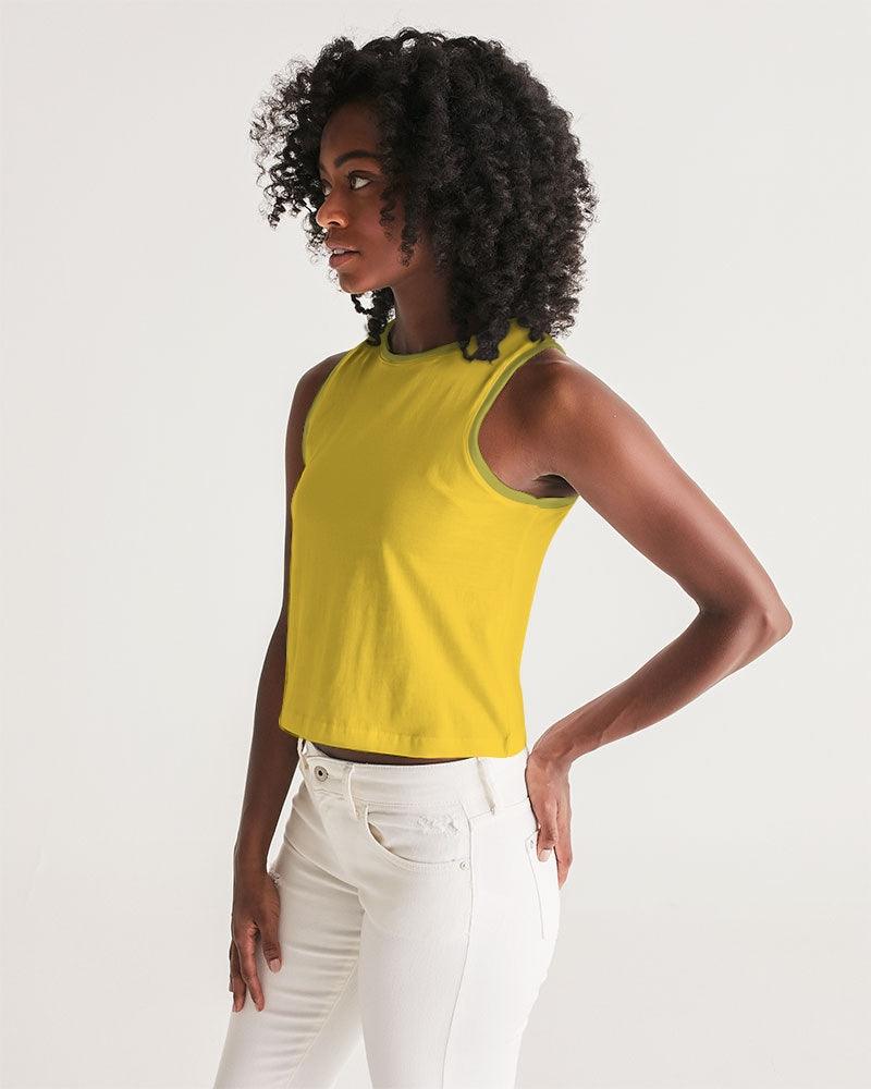 Mimosa Yellow Cropped Tank Top - Blissfully Brand