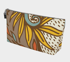 Win Makeup Canvas Pouch - Abstract Artsy  Floral Print