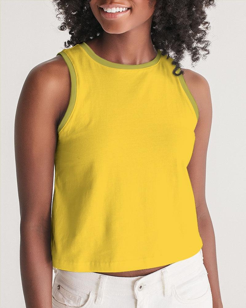 Mimosa Yellow Cropped Tank Top - Blissfully Brand