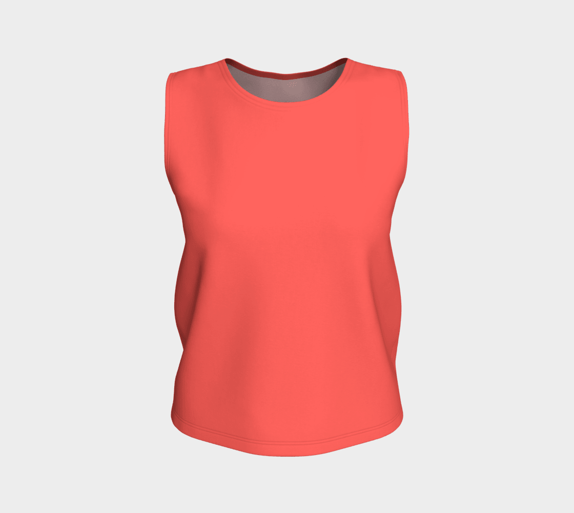Citra Red Relaxed Fit Tank Top - Peach Skin Jersey