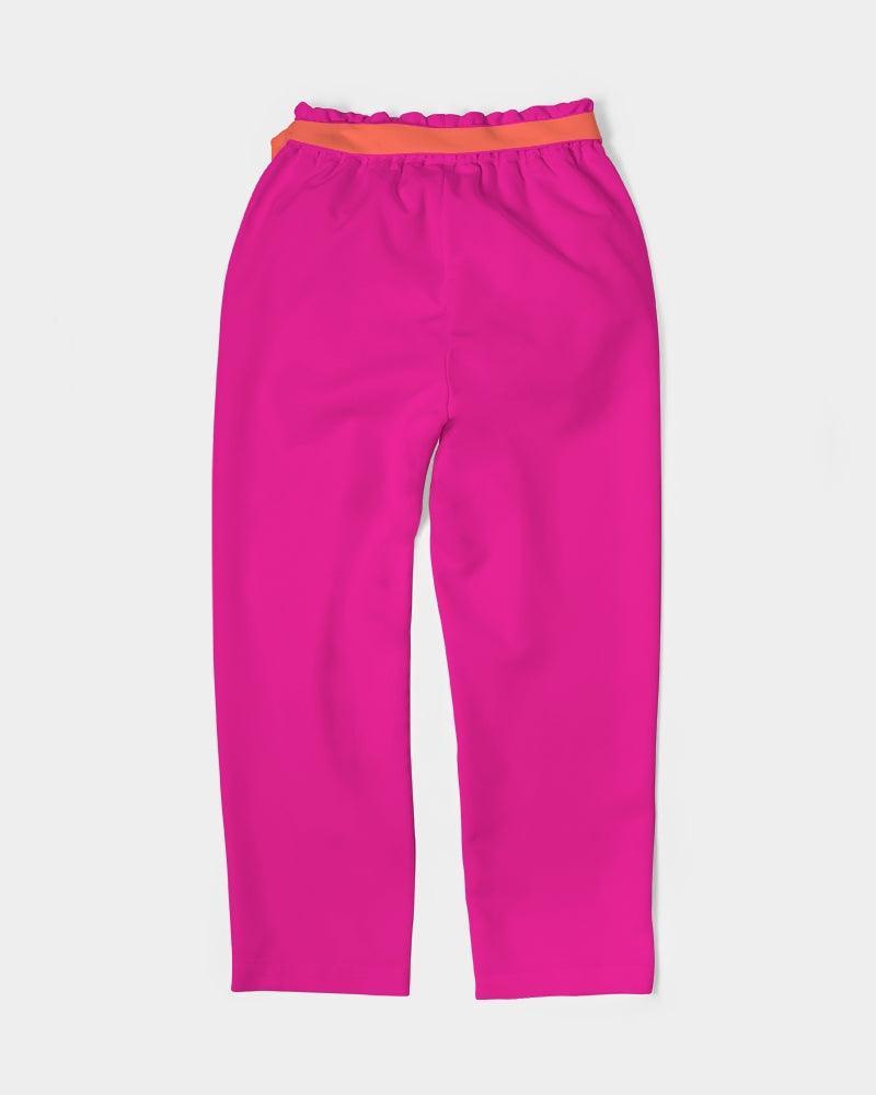 Mina Rose Red Belted Tapered Pants - Blissfully Brand