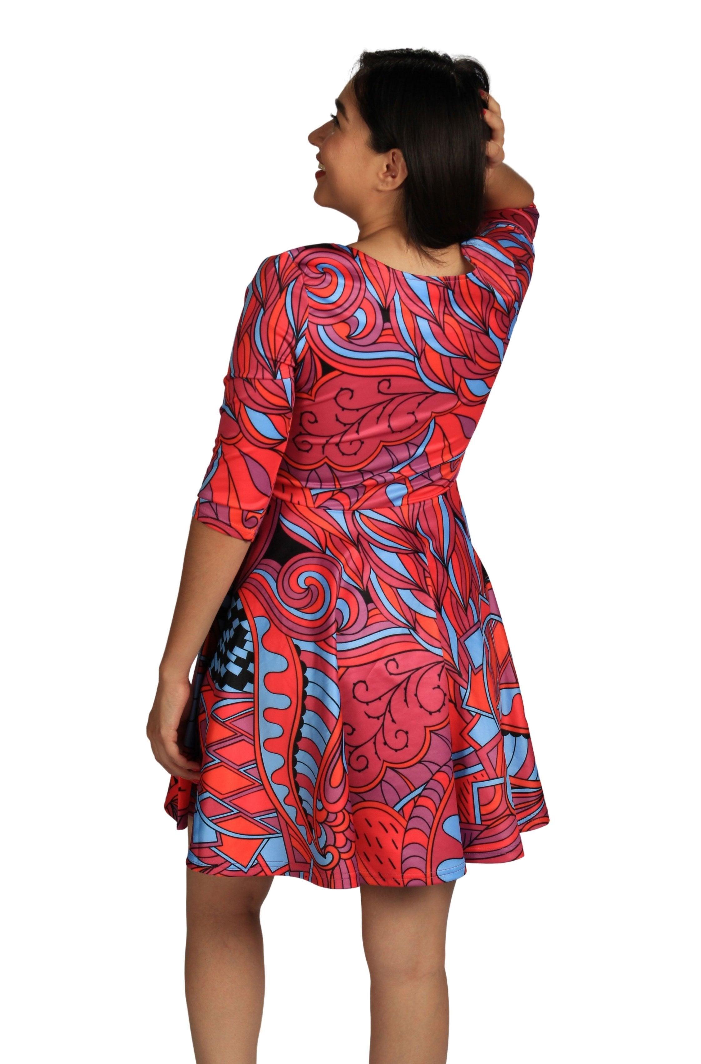 Minya Half Sleeve Skater Dress - Blissfully Brand