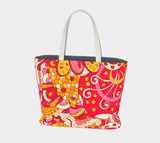 Decora Large Market Tote - Kaleidoscope Pink & Red Floral