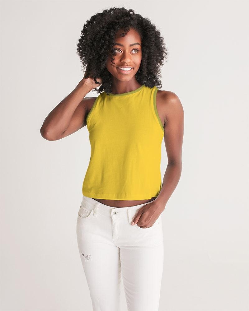 Mimosa Yellow Cropped Tank Top - Blissfully Brand