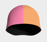 Arane Pink & Orange Cream Beanie - Color Block