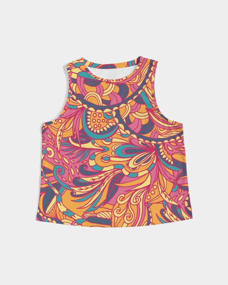 Kuna Cropped Tank Top - Psychedelic Floral