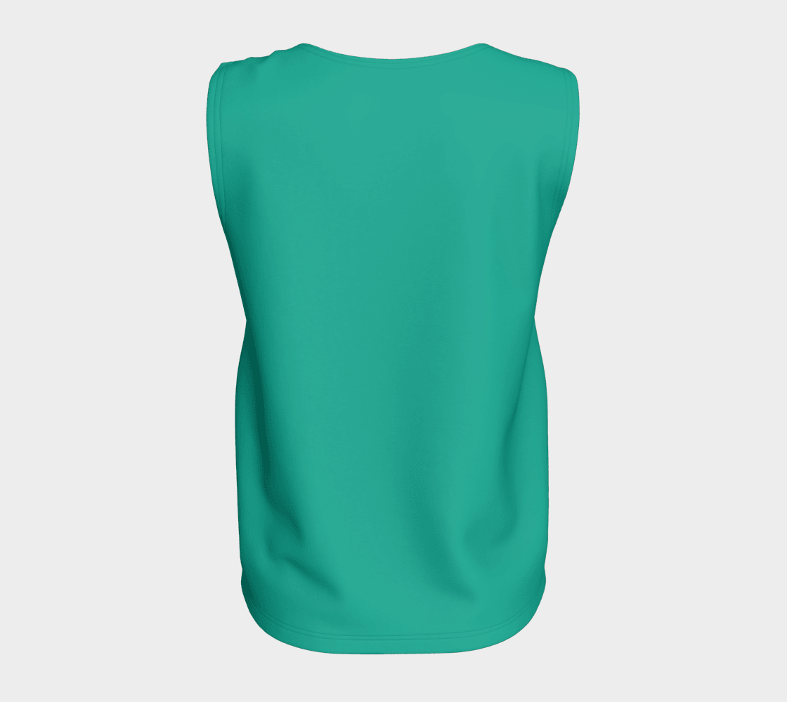 Mima Green Relaxed Fit Long Tank Top - Blissfully Brand