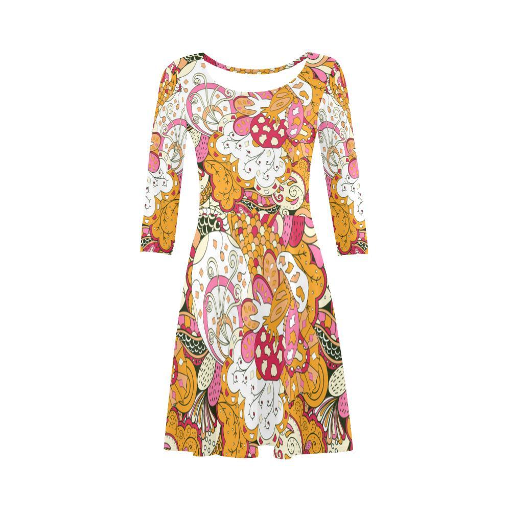Pela 3/4 Sleeve Mini Dress - Blissfully Brand