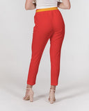 Opula Red Tie Waist Tapered Pants - Blissfully Brand