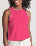 Perl Deep Pink Cropped Tank Top | Blissfully Brand