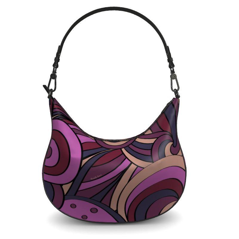 Confectiona Leather Curve Hobo Bag - Blissfully Brand