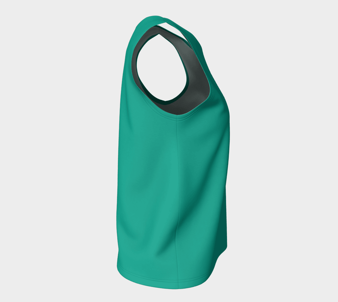 Mima Green Relaxed Fit Long Tank Top - Blissfully Brand