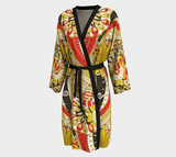 Merina Peignoir Robe - Baroque & Greek Key Styled Print | Blissfully Brand