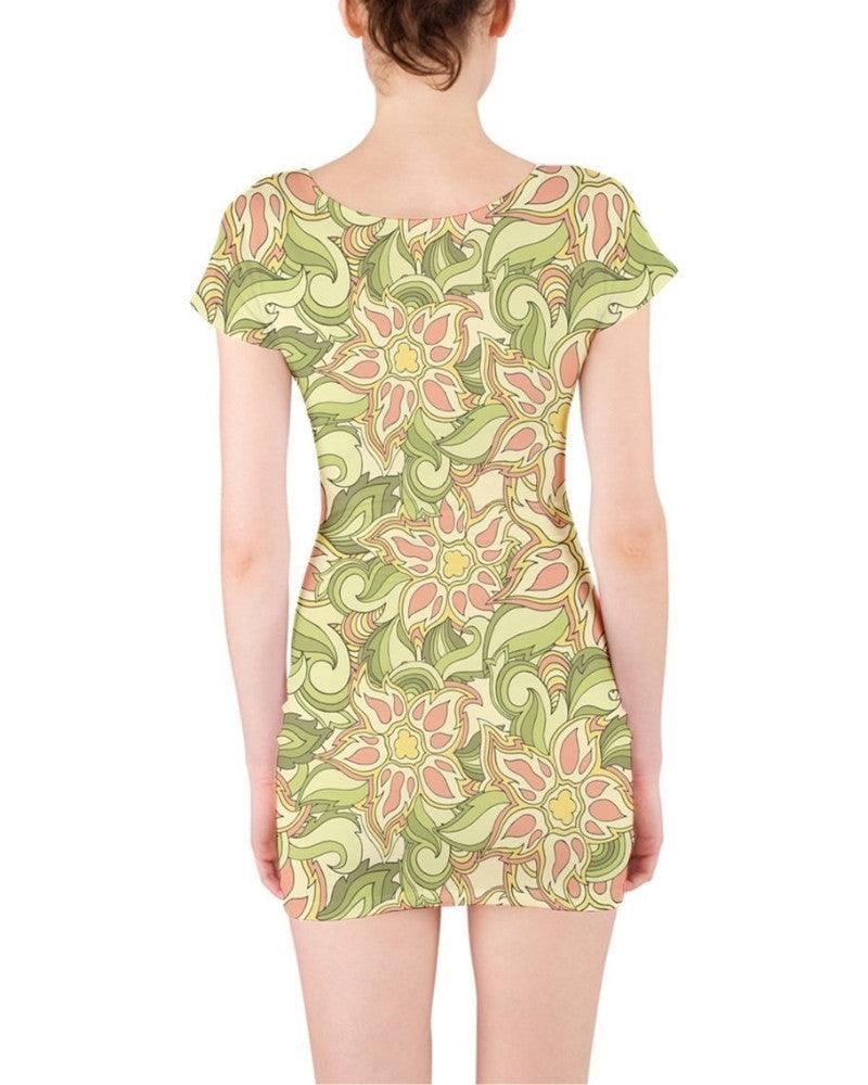 Aloe Short Sleeve Bodycon Mini Dress - Blissfully Brand