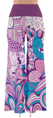 Antina High Waisted Palazzo Pants - Pink Purple Kaleidoscope Abstract Print