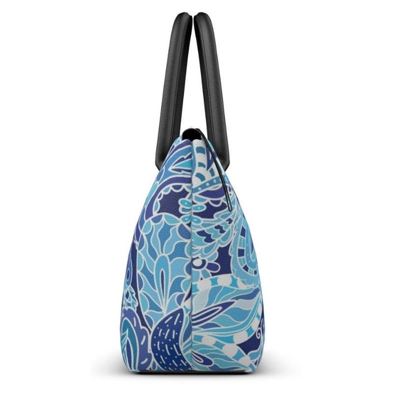 Aqui Large Zip Top Leather Tote - Blissfully Brand
