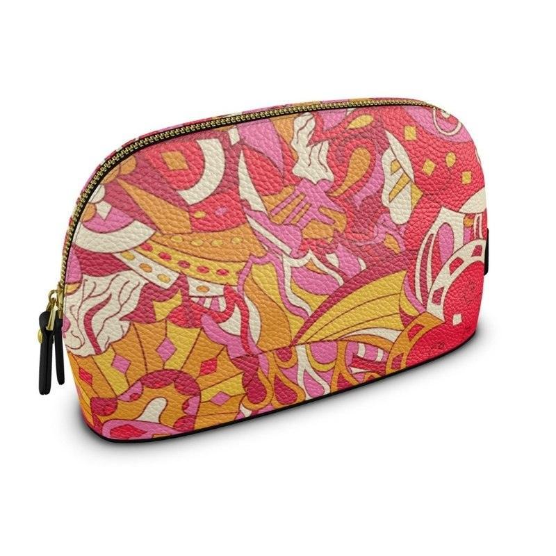 Decora Leather Makeup Bag - Blissfully Brand
