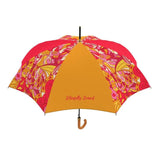 Decora English Windproof Umbrella - Psychedelic Kaleidoscope Print Water Proof Wind Proof Color Block Red Orange Retro