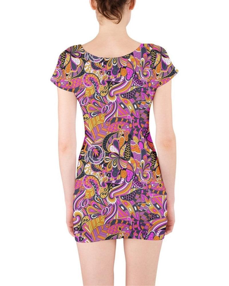 Ela Short Sleeve Bodycon Mini Dress - Blissfully Brand