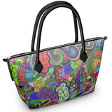 Eranas Large Zip Top Leather Tote - Blissfully Brand