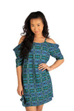 Lipa Cold Shoulder Dress - Printed - 100% Polyester |  Blissfully Brand