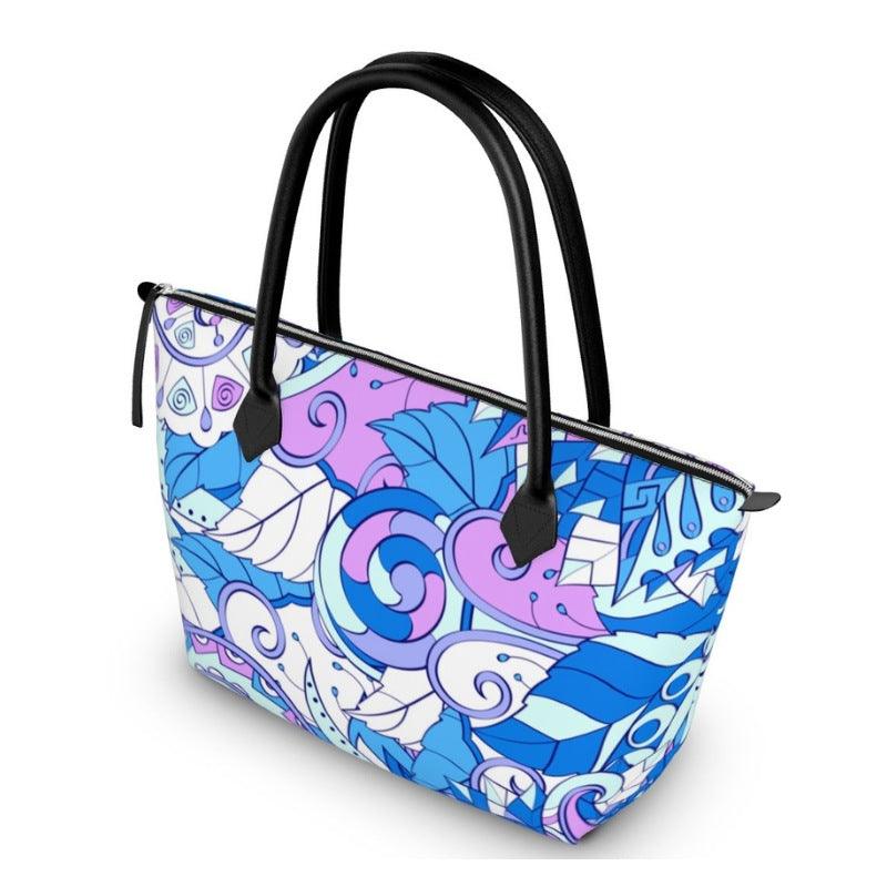 Imi Large Zip Top Satin Tote - Blissfully Brand