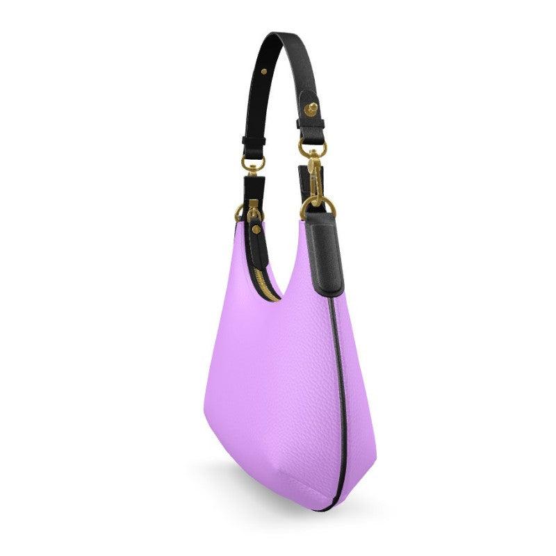 Imi Mauve Violet Small Leather Curve Bag - Blissfully Brand