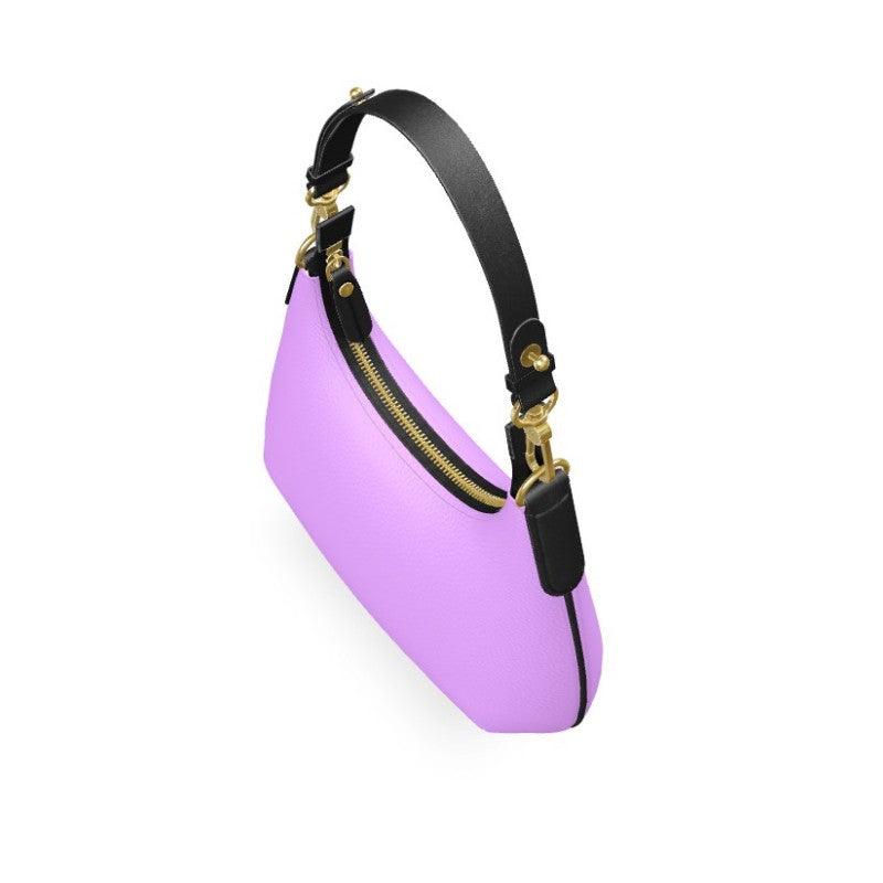 Imi Mauve Violet Small Leather Curve Bag - Blissfully Brand