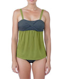 Jana Color Block Tankini - Olive & Nandor Green 2 Piece Swimsuit