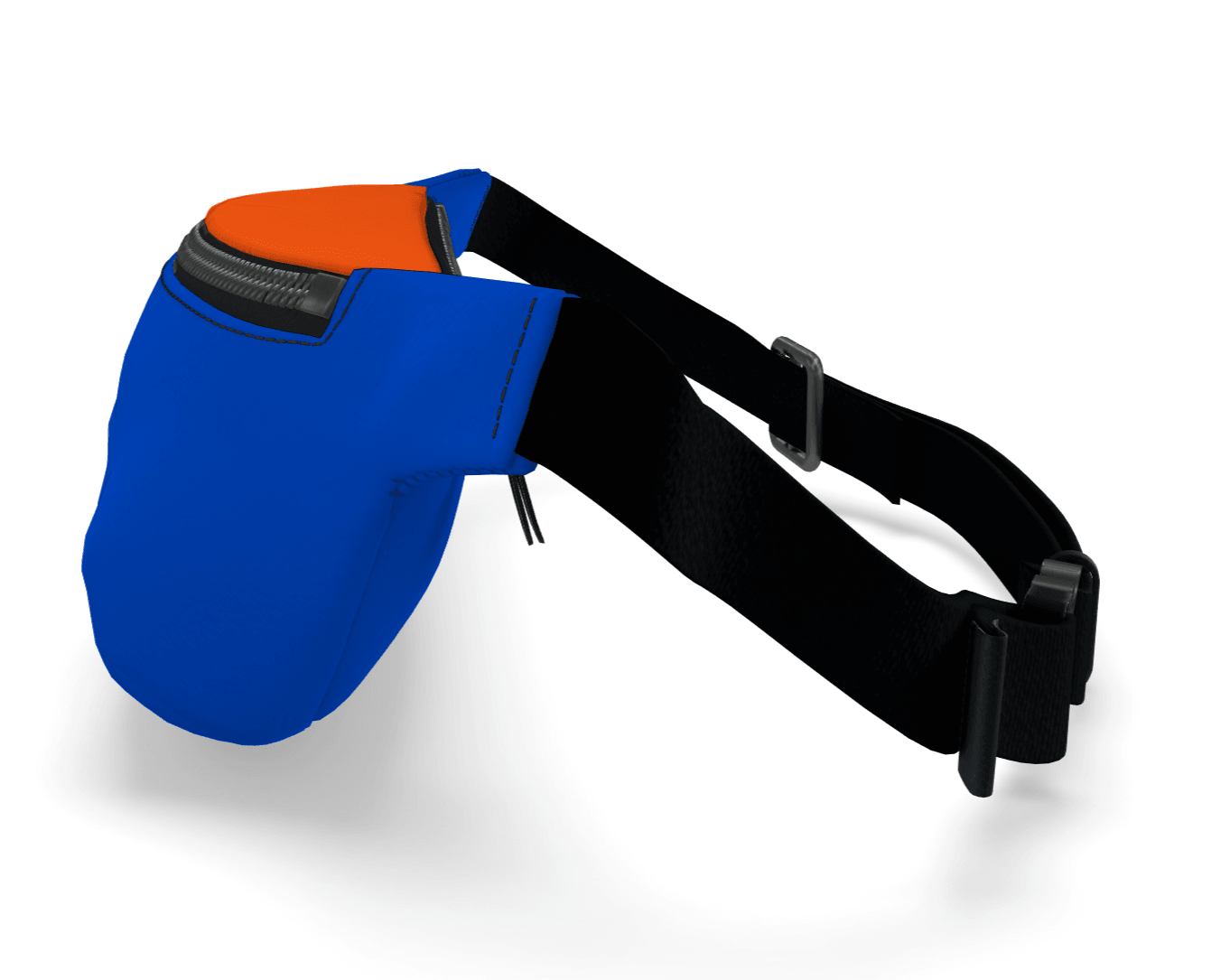 Jina Color Block Leather Belt Bag - Blue & Orange | Blissfully Brand