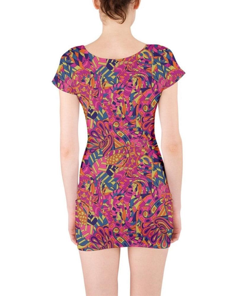 Lina Short Sleeve Bodycon Mini Dress - Blissfully Brand