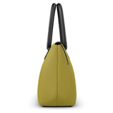 Lina Large Earl Green Zip Top Leather Tote - Blissfully Brand